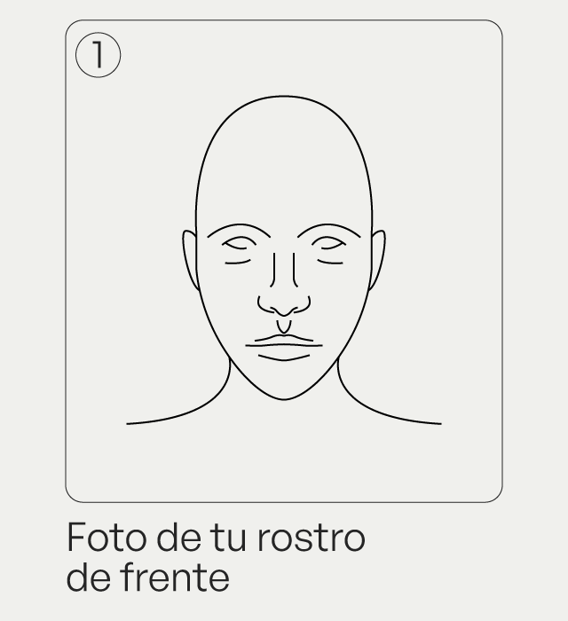 Foto de tu rostro de frente