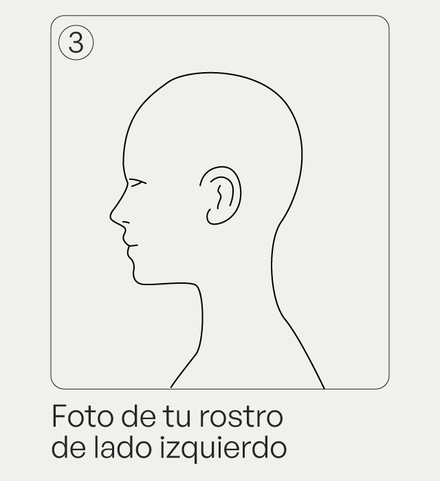 Foto de tu rostro de lado izquierdo